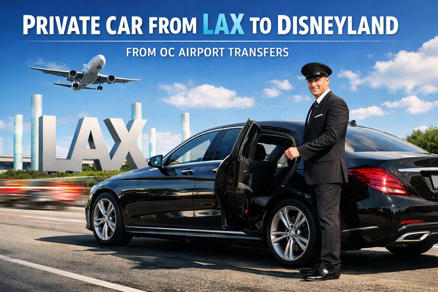 Private car from LAX to Disneyland