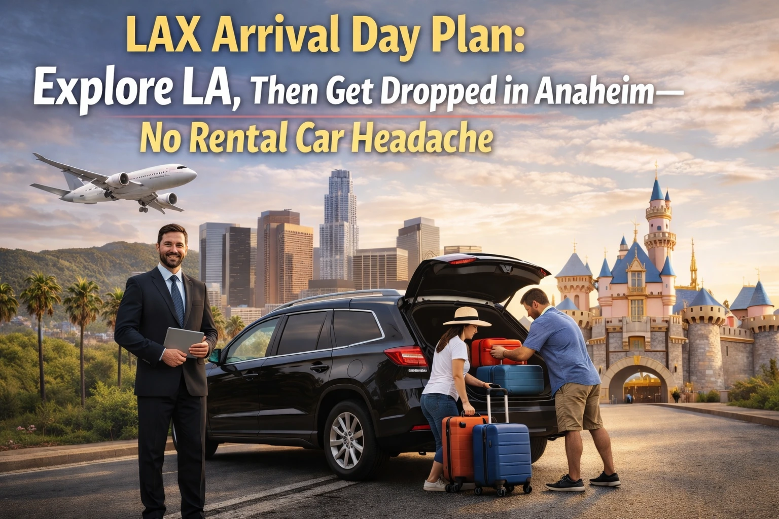 lax stopover to Anaheim car service