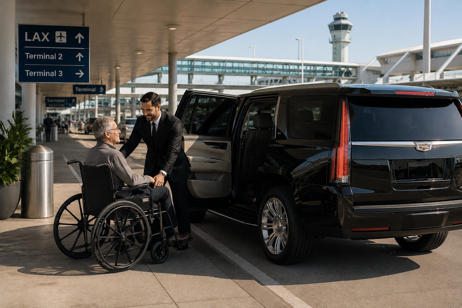 lax wheelchair transfer between terminals