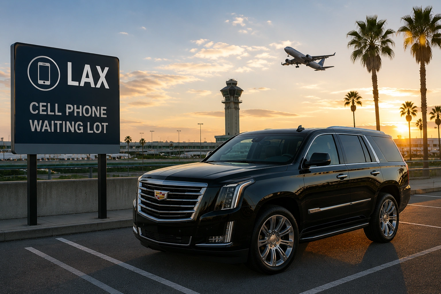 lax cell phone waiting lot